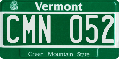 VT license plate CMN052