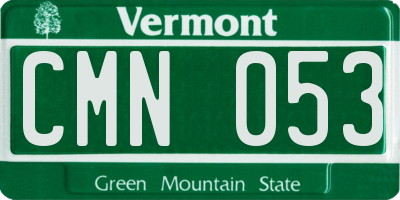 VT license plate CMN053