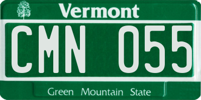 VT license plate CMN055