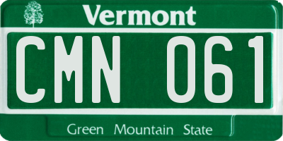 VT license plate CMN061