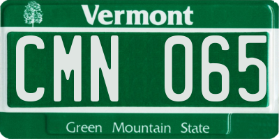VT license plate CMN065