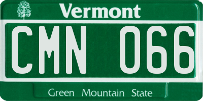 VT license plate CMN066