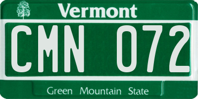 VT license plate CMN072