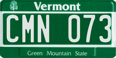 VT license plate CMN073