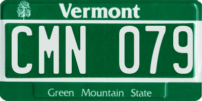 VT license plate CMN079