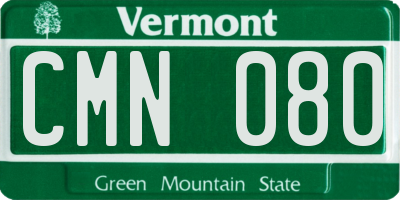VT license plate CMN080
