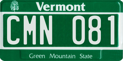 VT license plate CMN081