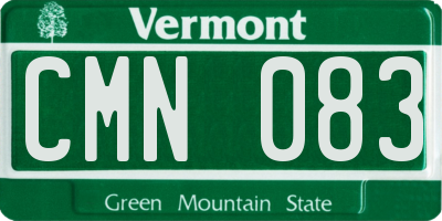 VT license plate CMN083