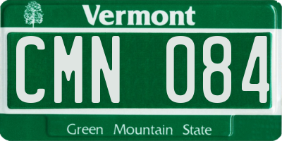 VT license plate CMN084