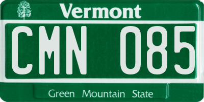VT license plate CMN085