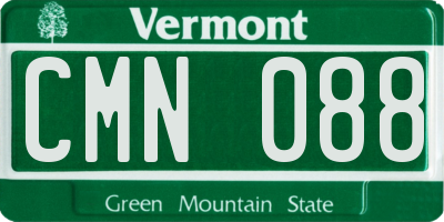 VT license plate CMN088