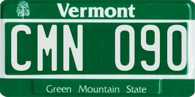 VT license plate CMN090