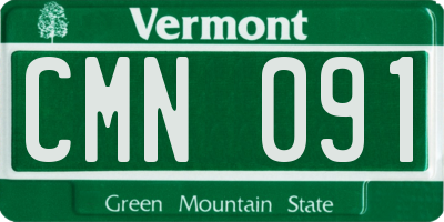 VT license plate CMN091