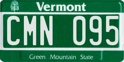 VT license plate CMN095