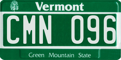 VT license plate CMN096