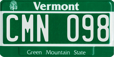 VT license plate CMN098