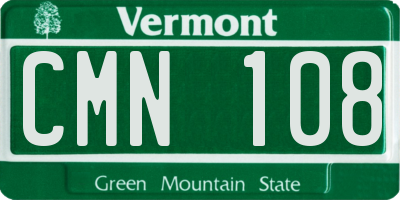 VT license plate CMN108