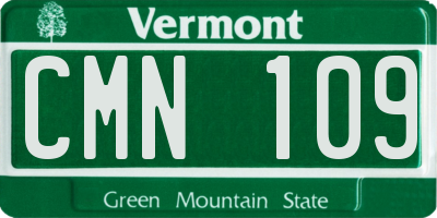 VT license plate CMN109