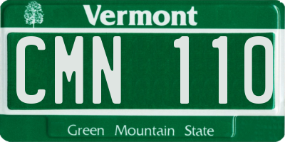 VT license plate CMN110
