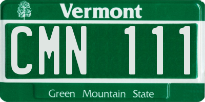 VT license plate CMN111