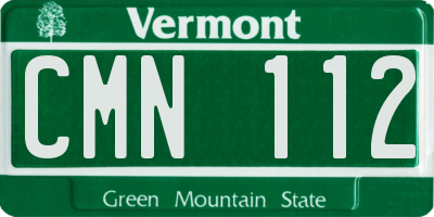 VT license plate CMN112