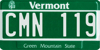VT license plate CMN119