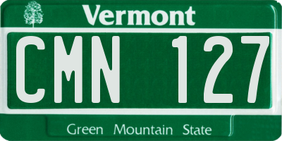 VT license plate CMN127