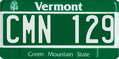 VT license plate CMN129