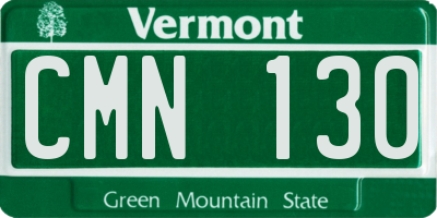 VT license plate CMN130
