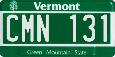 VT license plate CMN131