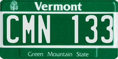 VT license plate CMN133