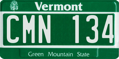VT license plate CMN134