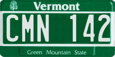 VT license plate CMN142