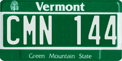 VT license plate CMN144