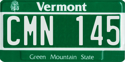 VT license plate CMN145