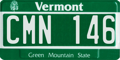 VT license plate CMN146