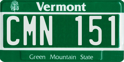 VT license plate CMN151
