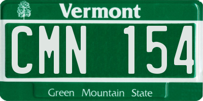 VT license plate CMN154