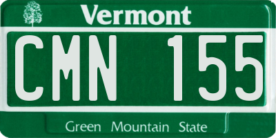VT license plate CMN155