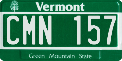 VT license plate CMN157