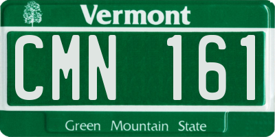 VT license plate CMN161