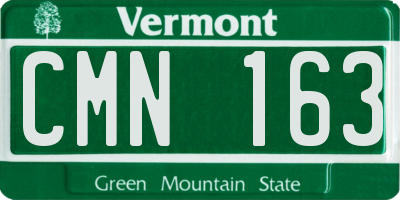 VT license plate CMN163