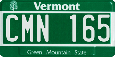 VT license plate CMN165