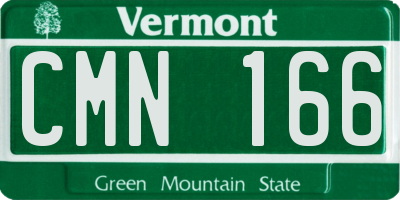VT license plate CMN166