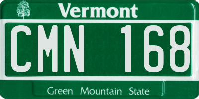 VT license plate CMN168