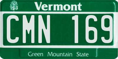 VT license plate CMN169