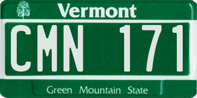 VT license plate CMN171