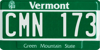 VT license plate CMN173