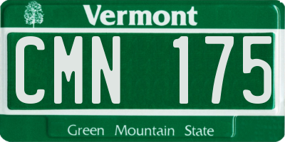 VT license plate CMN175