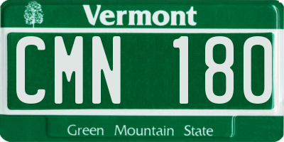 VT license plate CMN180